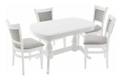 Стол АВРОРА Фабрицио 2М Мыло Черный 1600(2000)*900 мм