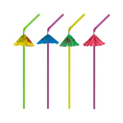Трубочки д/коктейля ЗОНТИКИ, 12шт/Мультидом/