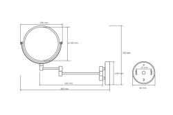 Зеркало косметическое BEMETA Kosmetická zrcátka 112201518