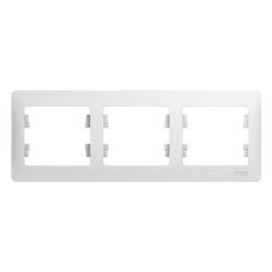 Рамка SYSTEME ELECTRIC Glossa 3 поста горизонтальная жемчуг GSL000603