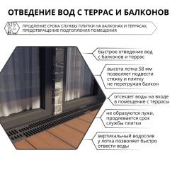 Лоток GIDROLICA Light с пластиковой решеткой 1000*115*55 мм 08097