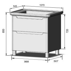 Тумба с раковиной BRIZ Альби 105