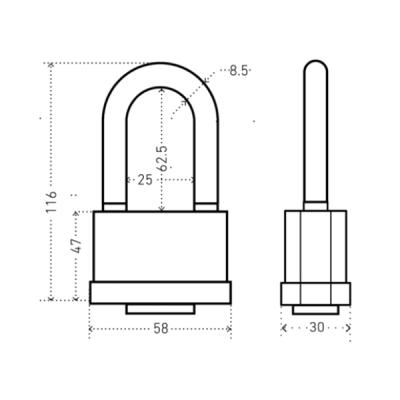 Замок навесной АЛЛЮР ВС1Ч-375ПД Замок навесной АЛЛЮР ВС1Ч-375ПД