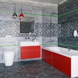 Плитка базовая КЕРАМИН Нью-Йорк 1Т Серый 30*60 см