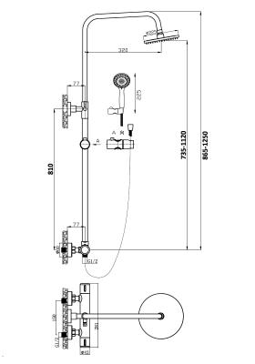Душевая система ORANGE APD77-904 