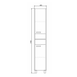 Пенал COMFORTY Марио дуб дымчатый 40*190 см
