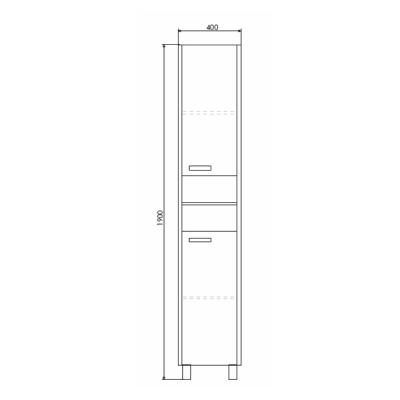 Пенал COMFORTY Марио дуб дымчатый 40*190 см