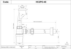 Сифон бутылочный MCALPINE для писcуара HC2PO-40 