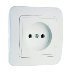 Розетка сетевая MAKEL Lilium белый 70022