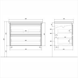 Тумба с раковиной RUVANN Stello Grey 80
