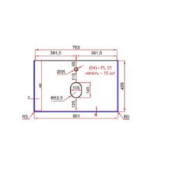 Тумба с раковиной LA FENICE Cubo Twin 80 Granit Grey Structural Round 48