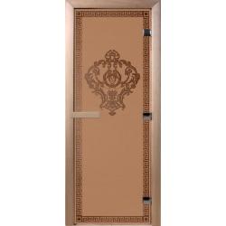 Дверь для бани DOORWOOD Версаче Бронза матовая правое 1700*700 мм