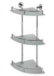 Полка для ванной BEMETA Omega стеклянная угловая тройная