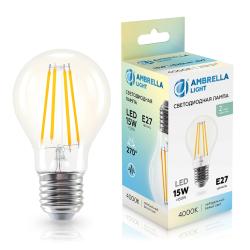 Лампа LED AMBRELLA Filament A60 15W/Е27/4000K груша 601514