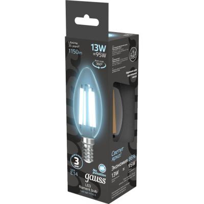 Лампа LED GAUSS Filament 13W/E14/4100K свеча 103801213