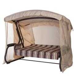 Качели садовые УДАЧНАЯ МЕБЕЛЬ Мерида премиум Шоколад 237*139*174 см