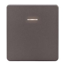 Выключатель KRANZ Round 1 клавиша с подсветкой титан KR-78-0713-2