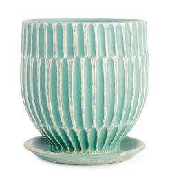 Горшок керамический САДЫ АУРИКИ Ритм Бирюза 2,5 л