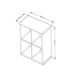 Стеллаж ШВЕДСКИЙ СТАНДАРТ Фора 4 Белый 770*770*380 мм S00043