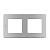 Рамка LEGRAND Inspiria 2 поста алюминий 673942