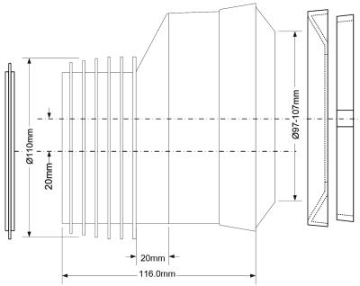 Труба фановая MCALPINE WC-MAC4