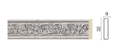 Молдинг DECOR-DIZAYN Нео Классика Серебро 32*8*2400 мм 232-25