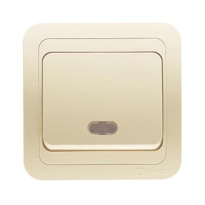 Выключатель MAKEL Mimoza 1 клавиша с подсветкой кремовый 25021