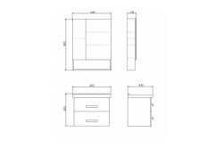 Зеркальный шкаф COMFORTY Парма 60*80 см