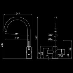 Смеситель для кухни ELGHANSA Kitchen Pure Water 56B5216-BlackGold