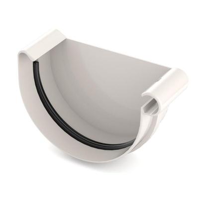 Заглушка желоба BRYZA Белый правая 125/110 мм