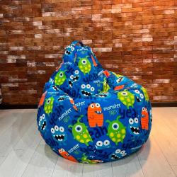 Кресло-мешок DREAMBAG Монстры Голубой 95*135 см