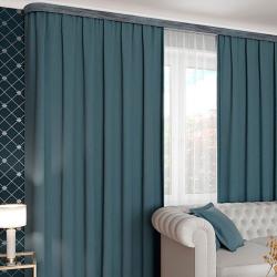 Штора LEGRAND Канвас Серо-голубой 150*260 см