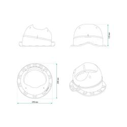 Элемент проходной для металлочерепицы KROVENT Base-VT Wave RAL 8017 110 мм