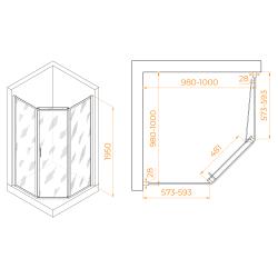 Душевое ограждение RGW PA-86-S 100*100 см
