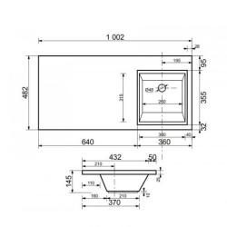 Тумба с раковиной RUVANN Duet 100 R