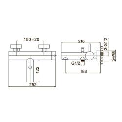 Cмеситель для ванны CAPRIGO 53-011-BRG DON