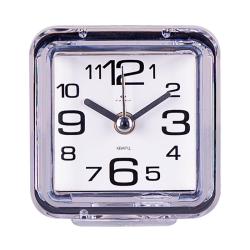 (АКЦИЯ) Будильник кварц Классика прозр 7*7*4см /В1-001/Рубин/