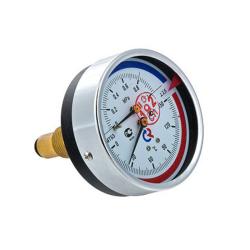 Термоманометр аксиальный РОСМА ТМТБ-31Т 80 мм 0-6 бар 0-120°С 1/2"