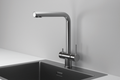 Смеситель для кухни GRANULA Сталь сатин KS-7011