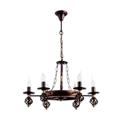 Люстра ARTE LAMP Cartwheel A4550LM-6CK Коричневый