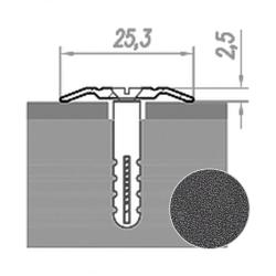 Профиль одноуровневый НОВОСЕЛ П 5.14 Серебро 1,8 м
