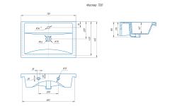 Тумба с раковиной BELLEZZA Бруно 70 табакко
