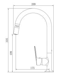 Смеситель для кухни VODA Shore SHR519AR