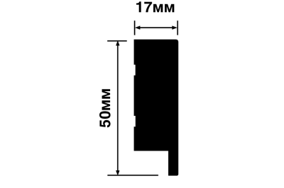 Молдинг HIWOOD 50*17*2700 мм LF1 GN68