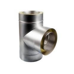 Тройник-сендвич с заглушкой 90° оцинкованный 160*260 мм