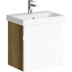Тумба с раковиной AQWELLA Smart 50 дуб балтийский, белый