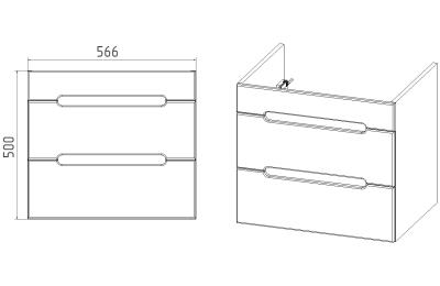 Тумба с раковиной VIANT Марсель 60