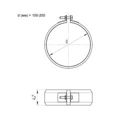Хомут ДЫМОК AISI 439 черный 0,5 мм 150/230 мм