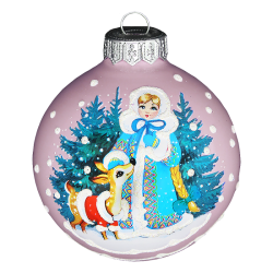 Шар КОЛОМЕЕВ Снегурочка зимняя 80 мм