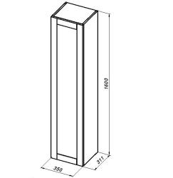Пенал AQUANET Терра маренго 35*160 см
